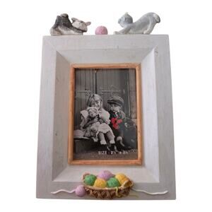 Kittens & Yarn Photo Frame 2.5" X 3.5" Picture 3D Resin Kitty Cats